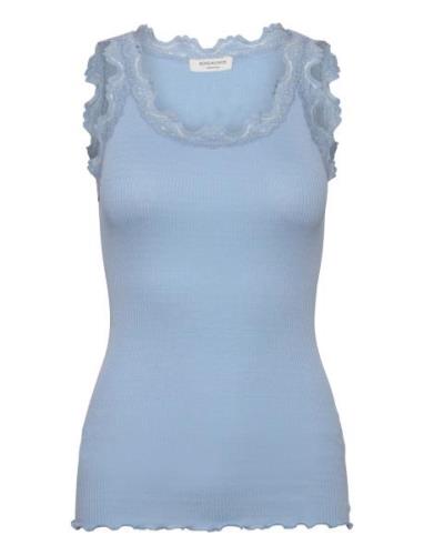 Rosemunde Rwbabette Sl U-Neck Long Lace Top Blå