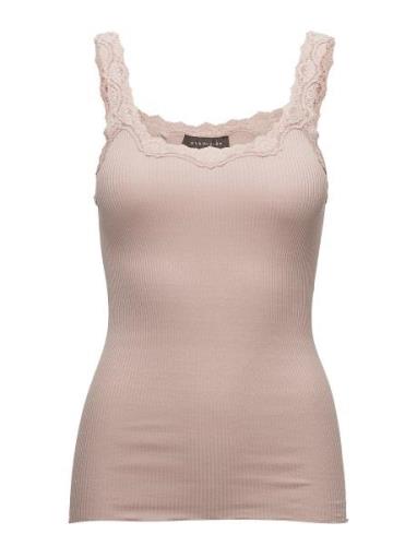 Rosemunde Silk Top W/ Lace Rosa