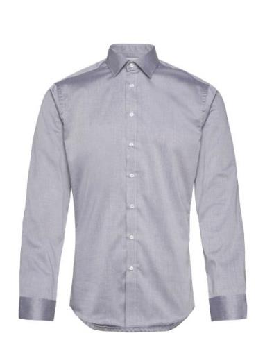 Seven Seas Fine Twill | Slim Tops Shirts Business Grey Seven Seas Cope...