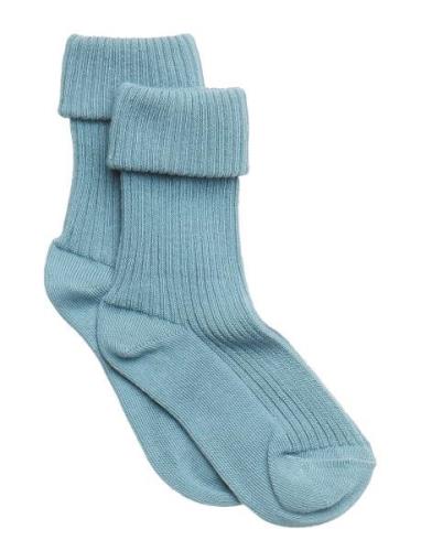 Cotton Rib Baby Socks Socks & Tights Baby Socks Blue Mp Denmark
