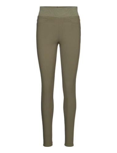 Fqshantal-Pa-Power Bottoms Trousers Slim Fit Trousers Green FREE/QUENT