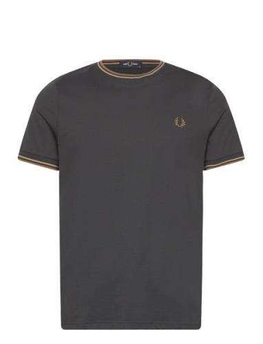 Twin Tipped T-Shirt Designers T-shirts Short-sleeved Grey Fred Perry