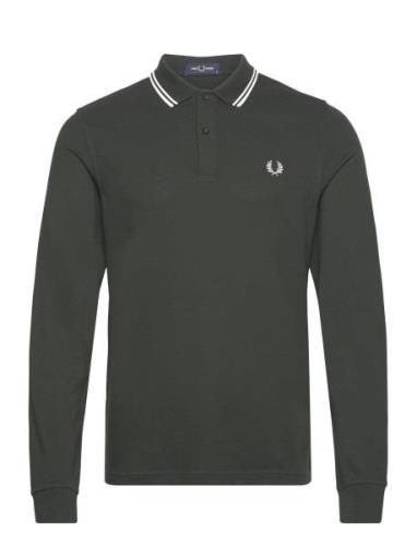 Ls Twin Tipped Shirt Tops Polos Long-sleeved Khaki Green Fred Perry