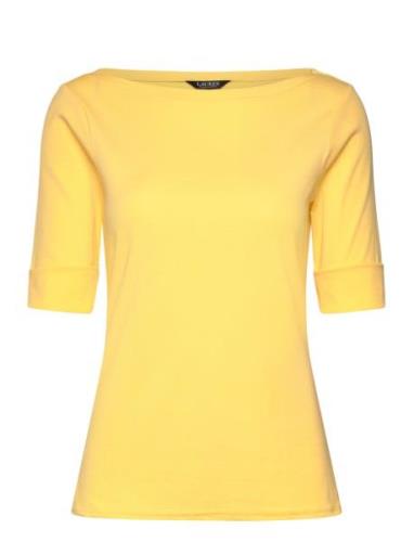 Lauren Ralph Lauren Stretch Cotton Boatneck Tee Gul