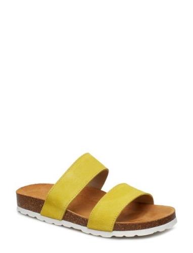 Biabetricia Twin Strap Platta Sandaler Yellow Bianco