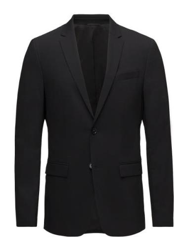 Calvin Klein Stretch Wool Slim Suit Blazer Svart