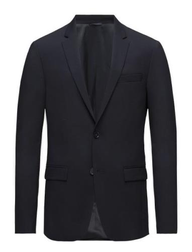 Calvin Klein Stretch Wool Slim Suit Blazer Marinblå