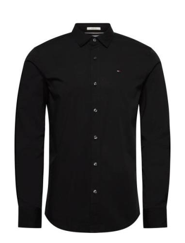 Tjm Original Stretch Shirt Tops Shirts Business Black Tommy Jeans