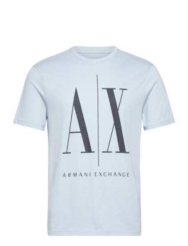 T-Shirt Tops T-shirts Short-sleeved Blue Armani Exchange