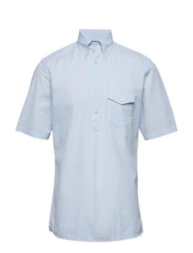 Eton Slim Fit Casual Poplin Shirt Blå