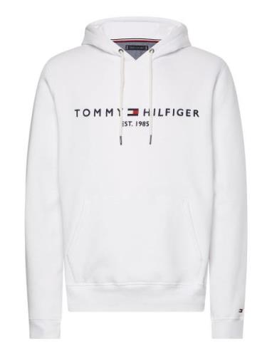 Tommy Logo Hoody Tops Sweat-shirts & Hoodies Hoodies White Tommy Hilfi...