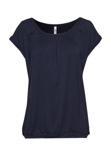 Sc-Marica Tops T-shirts & Tops Short-sleeved Navy Soyaconcept