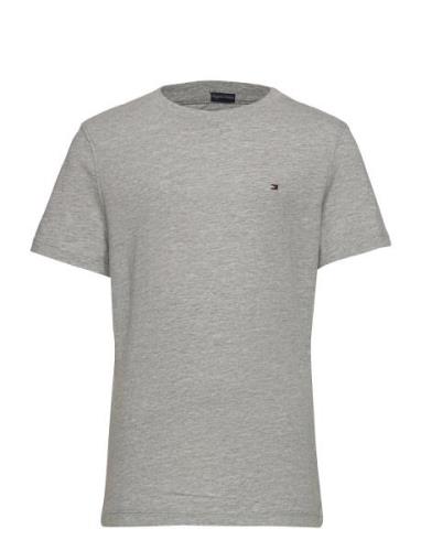 Boys Basic Cn Knit S/S Tops T-shirts Short-sleeved Grey Tommy Hilfiger