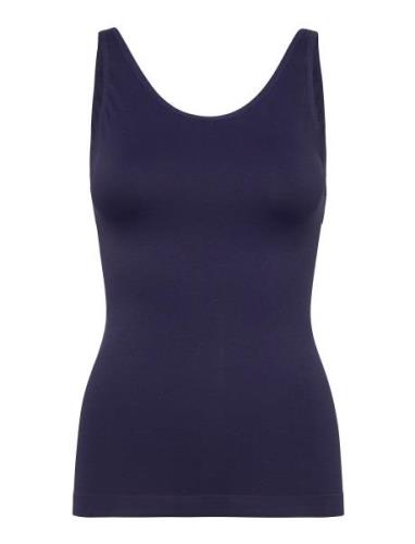 Decoy Top W/Wide Straps Tops T-shirts & Tops Sleeveless Blue Decoy