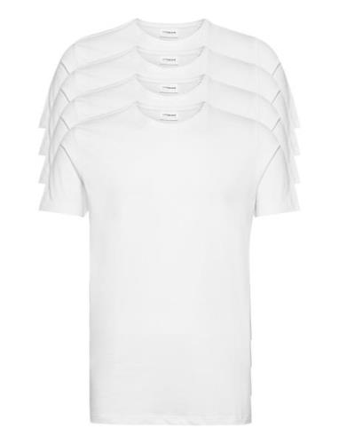 4Pk Basic Tee S/S Tops T-shirts Short-sleeved White Lindbergh