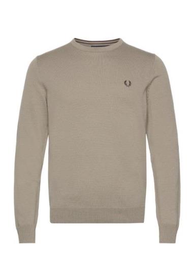 Classic C/N Jumper Tops Knitwear Round Necks Grey Fred Perry