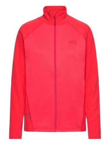 Kari F/Z Fleece Sport Sweat-shirts & Hoodies Fleeces & Midlayers Red K...