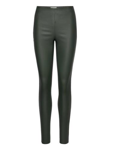 Objbelle Mw Coated Leggings Bottoms Trousers Leather Leggings-Byxor Kh...