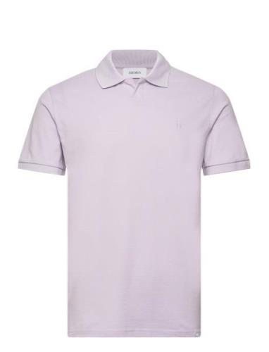 Piqué Polo Tops Polos Short-sleeved Purple Les Deux