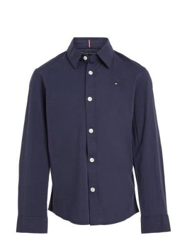 Tommy Hilfiger Solid Stretch Poplin Shirt L/S Blå