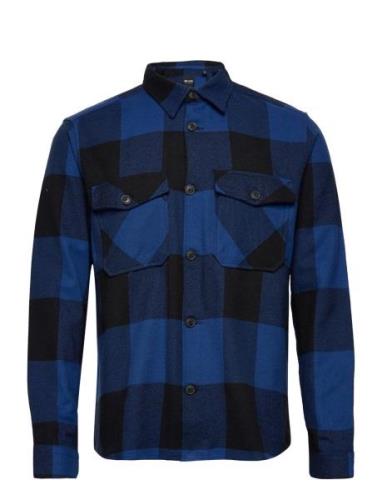 Onsmilo Ls Check Overshirt Tops Overshirts Blue ONLY & SONS