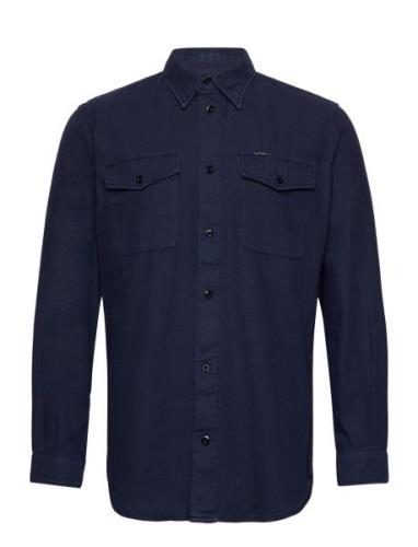 G-Star RAW Marine Slim Shirt L\S Blå