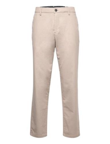 Slhslimtapered-York Pants Bottoms Trousers Casual Beige Selected Homme