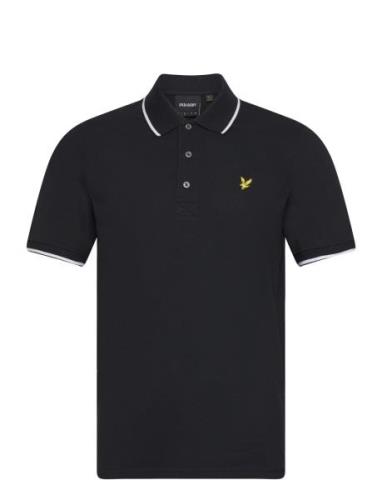 Tipped Polo Shirt Tops Polos Short-sleeved Black Lyle & Scott