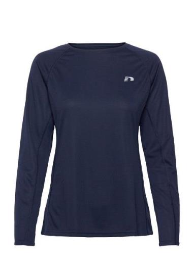 Newline Women Core Running T-Shirt L/S Marinblå