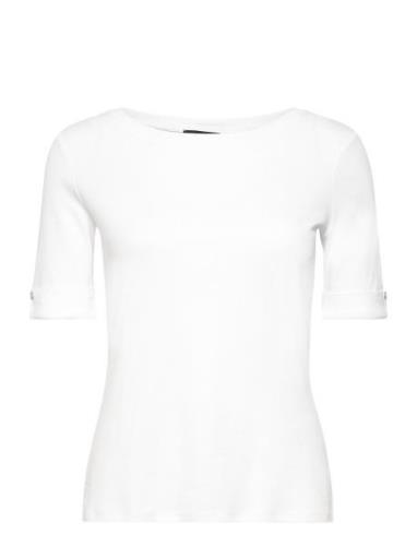 T-Shirts Tops T-shirts & Tops Short-sleeved White Esprit Collection