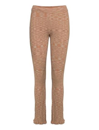 Dahlia Knit Trouser 22-01 Bottoms Trousers Flared Multi/patterned HOLZ...