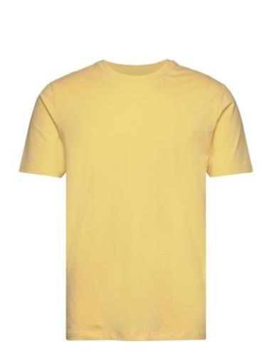 Mens Stretch Crew Neck Tee S/S Tops T-shirts Short-sleeved Yellow Lind...