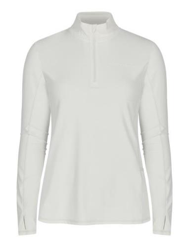 Light Thermo Half Zip Sport T-shirts & Tops Long-sleeved White Röhnisc...
