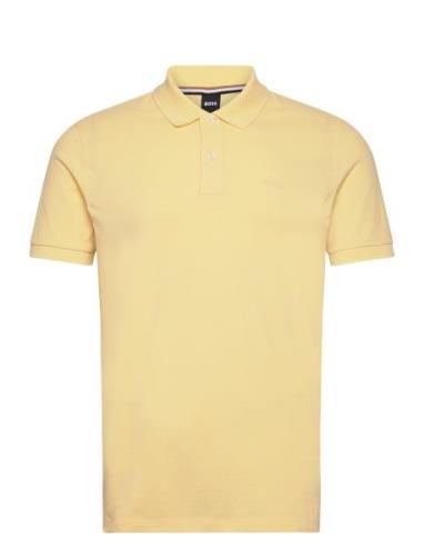 Pallas Tops Polos Short-sleeved Yellow BOSS