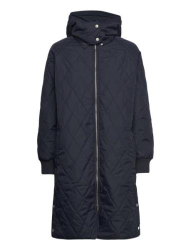 Ektraiw Hood Coat Kviltad Jacka Navy InWear