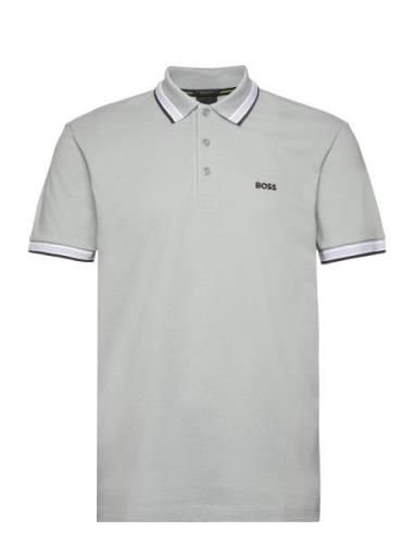 Paddy Sport Polos Short-sleeved Grey BOSS