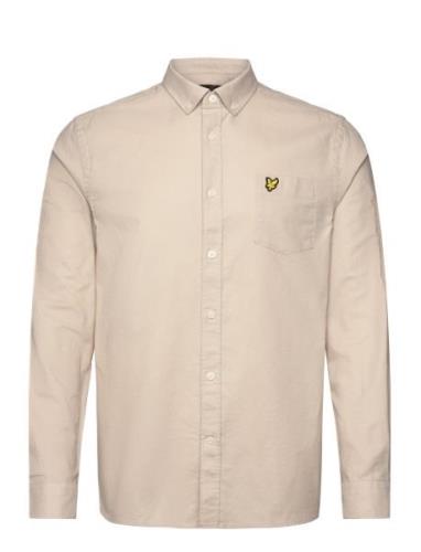 Lyle & Scott Regular Fit Light Weight Oxford Shirt Beige