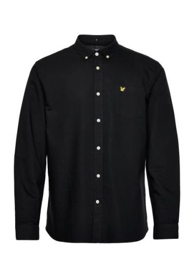Regular Fit Light Weight Oxford Shirt Tops Shirts Casual Black Lyle & ...