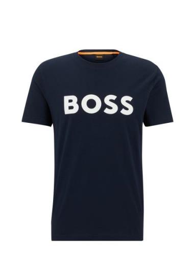 Thinking 1 Tops T-shirts Short-sleeved Navy BOSS