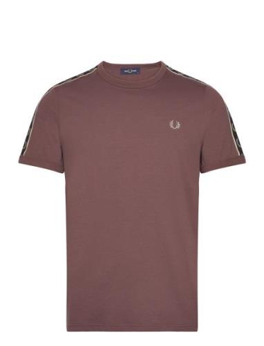 C Tape Ringer T-Shirt Tops T-shirts Short-sleeved Brown Fred Perry