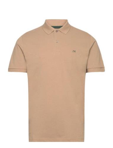 Selected Homme Slhdante Ss Polo Noos Beige