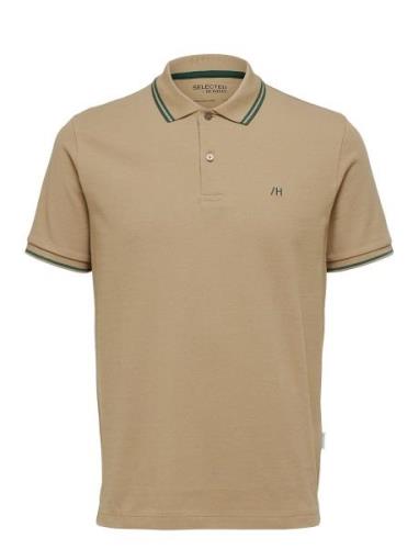 Selected Homme Slhdante Sport Ss Polo Noos Beige