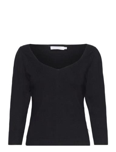 Top With Squared Neck Tops Knitwear Jumpers Black Coster Copenhagen