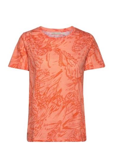 Almaiw Print Tshirt Tops T-shirts & Tops Short-sleeved Orange InWear