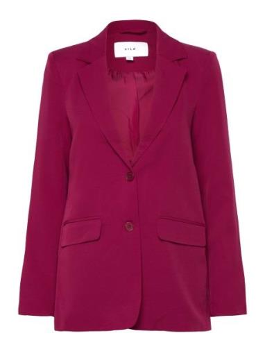 Vikamma Loose Blazer Blazers Single Breasted Blazers Burgundy Vila