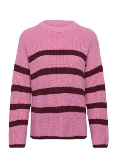 Selected Femme Slfbloomie Ls Knit O-Neck Noos Rosa