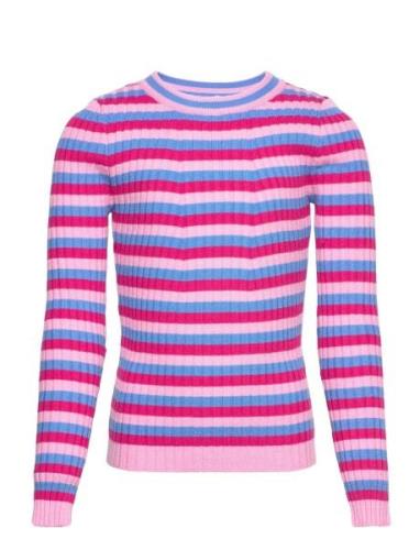 Pkcrista Ls O-Neck Knit Tw Bc Tops Knitwear Pullovers Purple Little Pi...