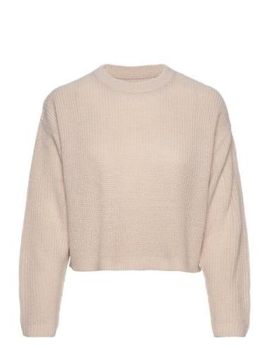 ONLY Onlmalavi L/S Cropped Pullover Knt Noos Kräm