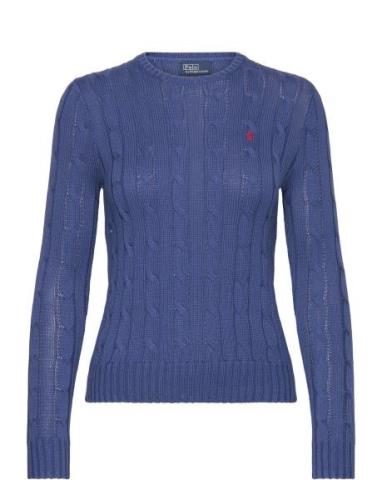 Polo Ralph Lauren Cable-Knit Cotton Crewneck Sweater Blå