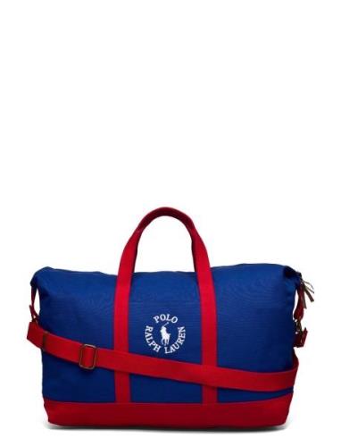 Polo Ralph Lauren Logo-Embroidered Canvas Duffel Blå